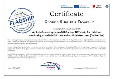 GeoNetSee project awarded the Flagship 2025 certificate